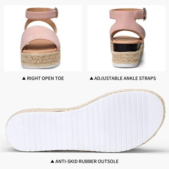 (25-2050) Vepose Wedge Sandals Summer Blush Sz 7.5 - Picture 10 of 10